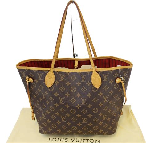 louis vuitton neverfull red trim|louis vuitton monogram canvas.